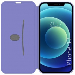 Funda Silicona Líquida con Tapa para Iphone 12 / 12 Pro (6.1) color Morado Pastel 2