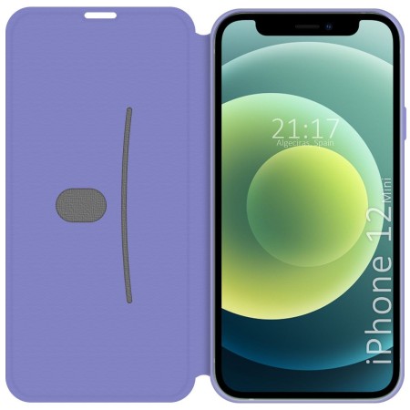 Funda Silicona Líquida con Tapa para Iphone 12 Mini (5.4) color Morado Pastel