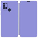 Funda Silicona Líquida con Tapa para Samsung Galaxy A21s color Morado Pastel