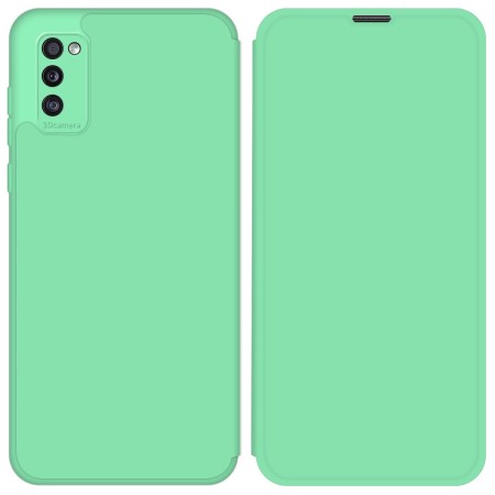 Funda Silicona Líquida con Tapa para Samsung Galaxy A41 color Verde Pastel