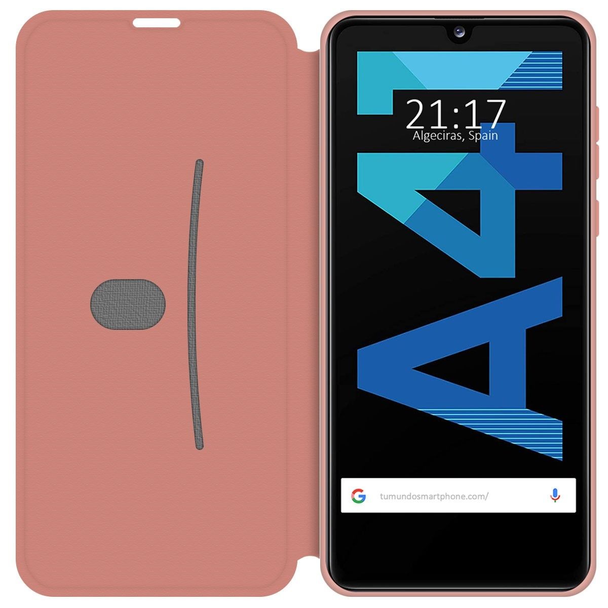 Funda Silicona Líquida con Tapa para Samsung Galaxy A41 color Rosa Pastel