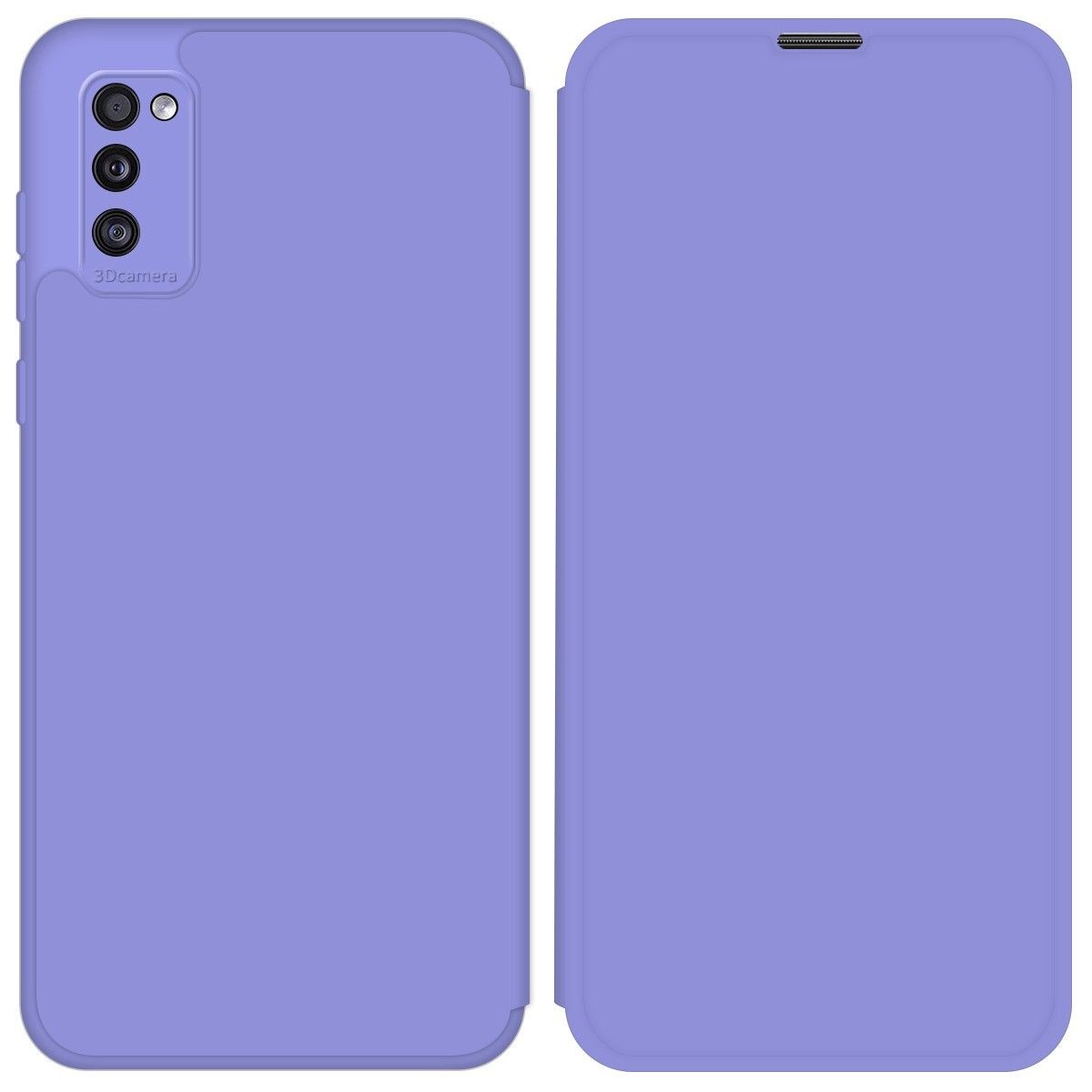 Funda Silicona Líquida con Tapa para Samsung Galaxy A41 color Morado Pastel