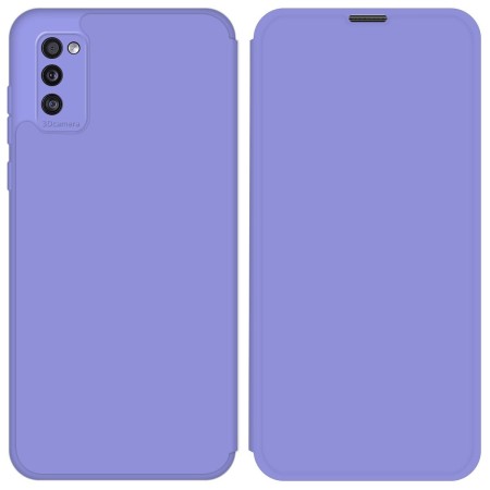 Funda Silicona Líquida con Tapa para Samsung Galaxy A41 color Morado Pastel