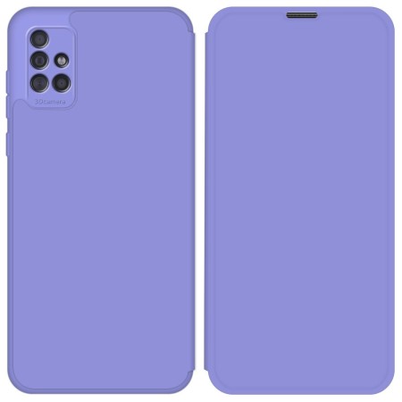 Funda Silicona Líquida con Tapa para Samsung Galaxy A51 color Morado Pastel