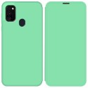 Funda Silicona Líquida con Tapa para Samsung Galaxy M30s / M21 color Verde Pastel