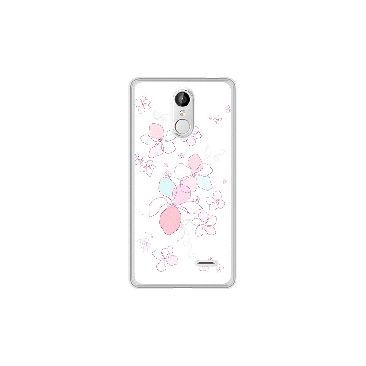 Funda Gel Tpu para Leagoo M5 Diseño Flores Minimal Dibujos