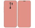 Funda Silicona Líquida con Tapa para Xiaomi Redmi 9 color Rosa Pastel