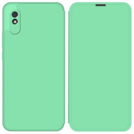 Funda Silicona Líquida con Tapa para Xiaomi Redmi 9A color Verde Pastel