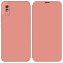 Funda Silicona Líquida con Tapa para Xiaomi Redmi 9A color Rosa Pastel