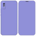 Funda Silicona Líquida con Tapa para Xiaomi Redmi 9A color Morado Pastel