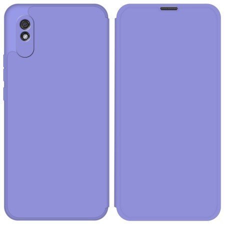 Funda Silicona Líquida con Tapa para Xiaomi Redmi 9A color Morado Pastel