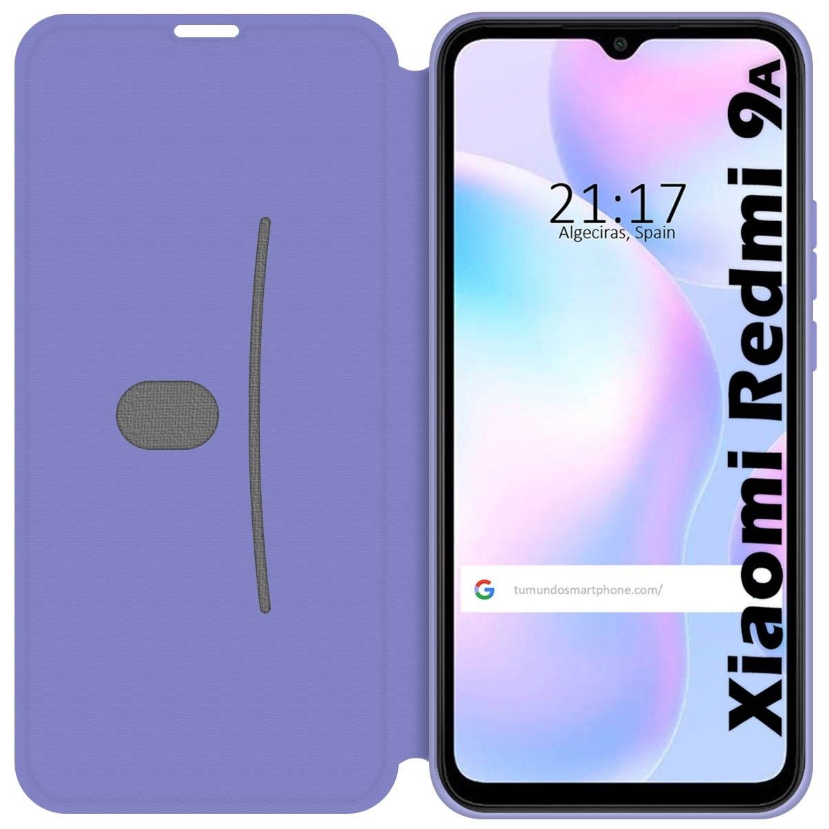 Funda Silicona Líquida con Tapa para Xiaomi Redmi 9A color Morado Pastel