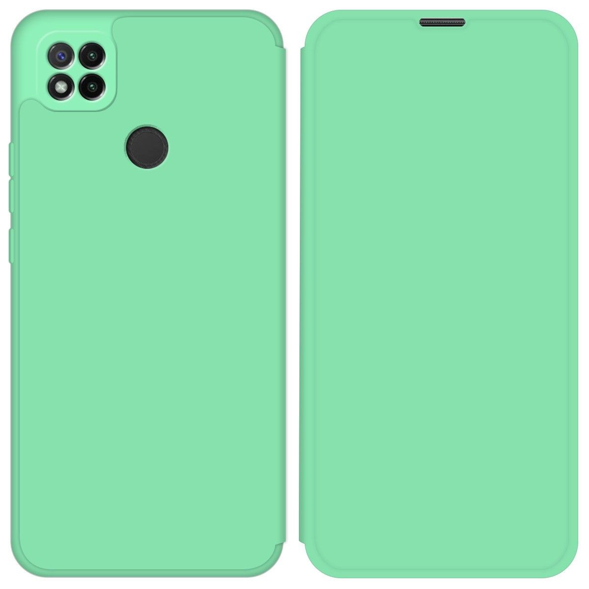 Funda Silicona Líquida con Tapa para Xiaomi Redmi 9C color Verde Pastel