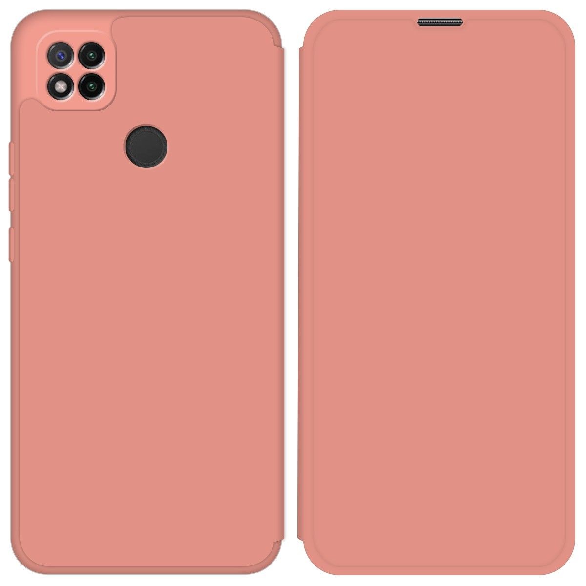 Funda Silicona Líquida con Tapa para Xiaomi Redmi 9C color Rosa Pastel