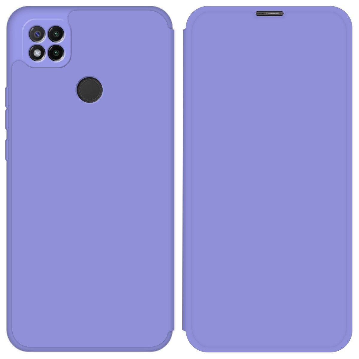 Funda Silicona Líquida con Tapa para Xiaomi Redmi 9C color Morado Pastel