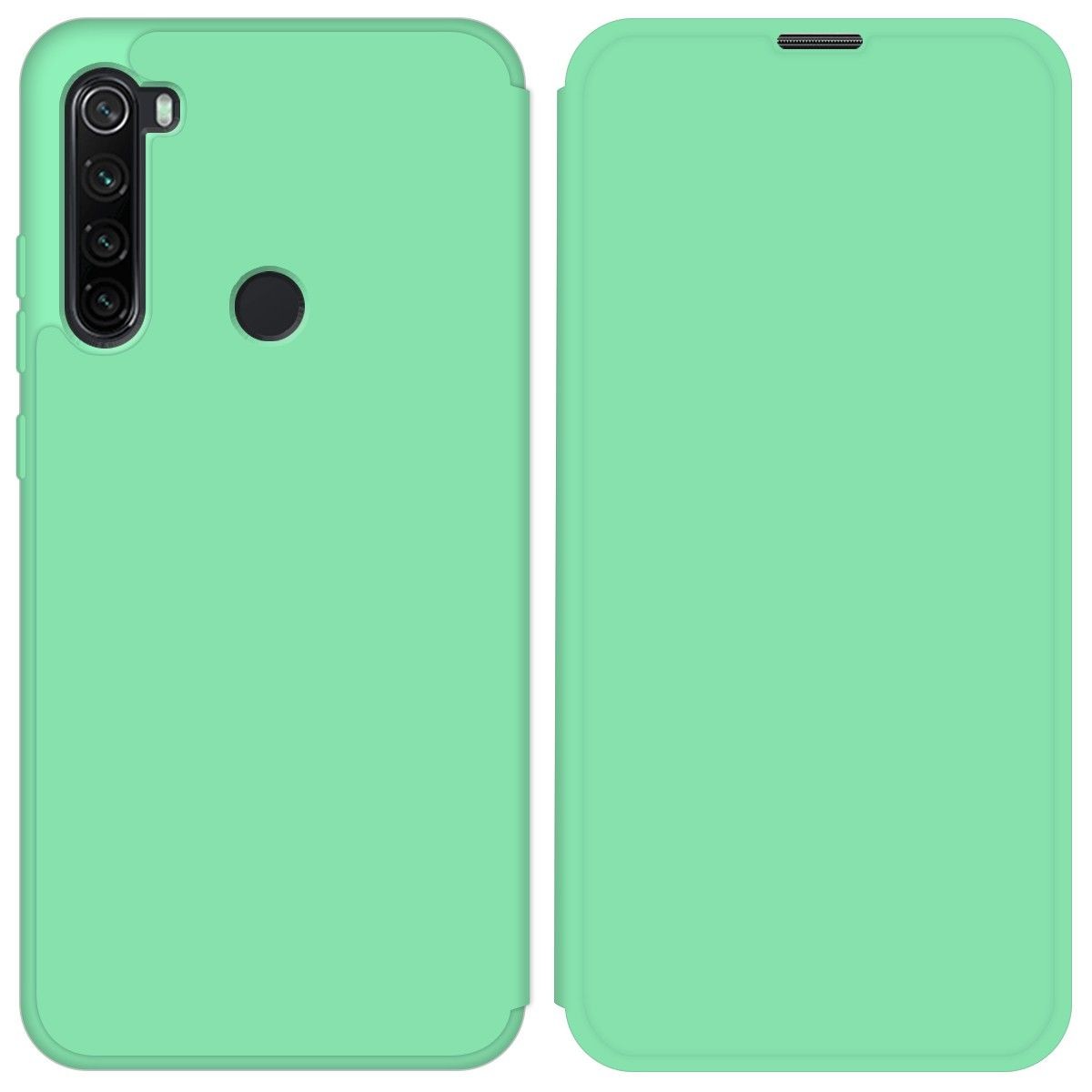 Funda Silicona Líquida con Tapa para Xiaomi Redmi Note 8T color Verde Pastel