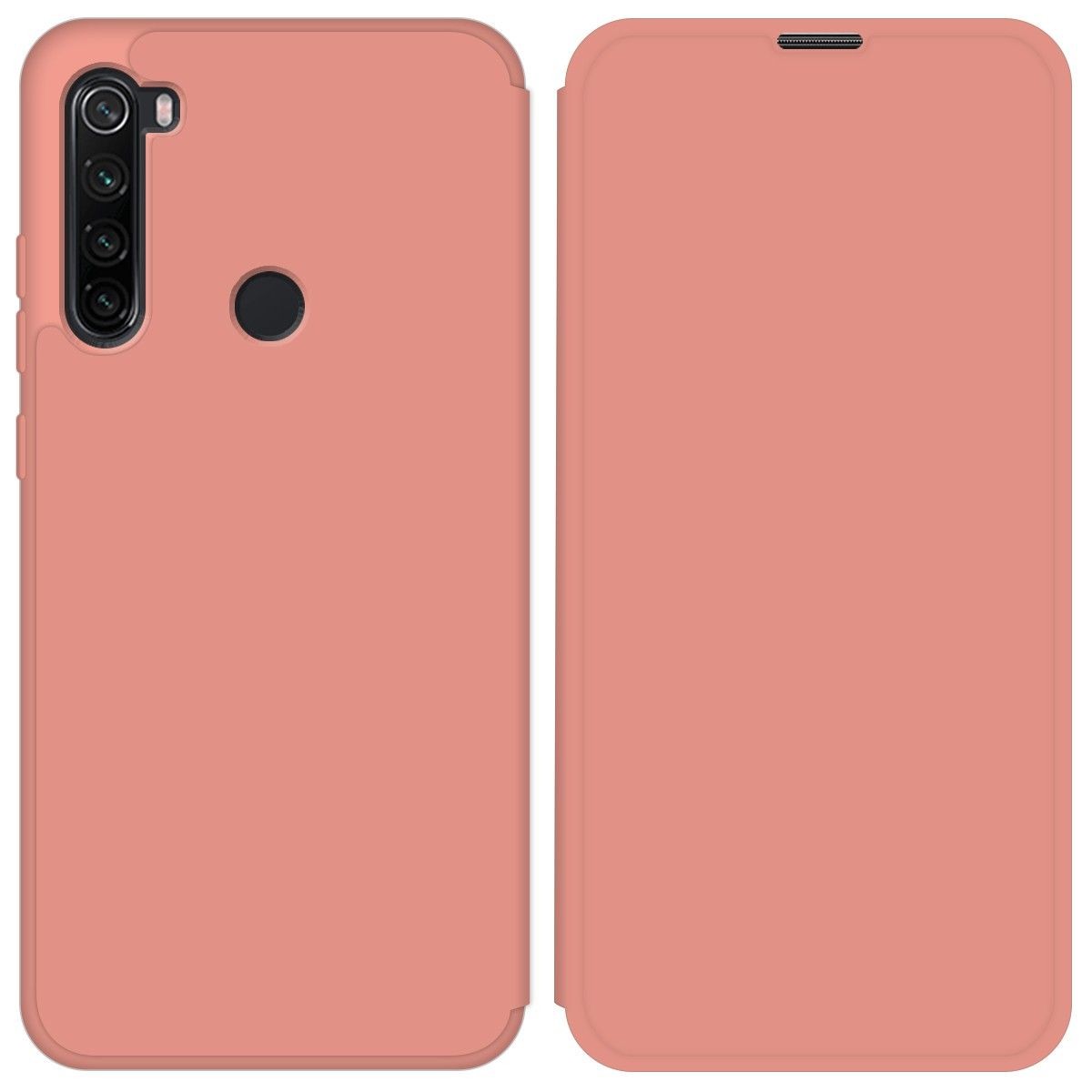 Funda Silicona Líquida con Tapa para Xiaomi Redmi Note 8T color Rosa Pastel