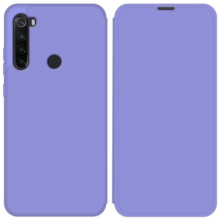 Funda Silicona Líquida con Tapa para Xiaomi Redmi Note 8T color Morado Pastel