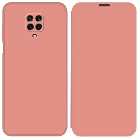 Funda Silicona Líquida con Tapa para Xiaomi Redmi Note 9S / Note 9 Pro color Rosa Pastel