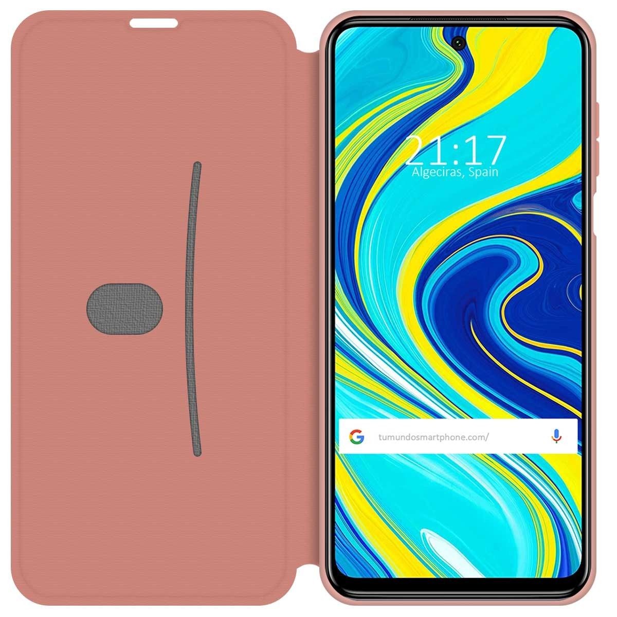 Funda Silicona Líquida con Tapa para Xiaomi Redmi Note 9S / Note 9 Pro color Rosa Pastel