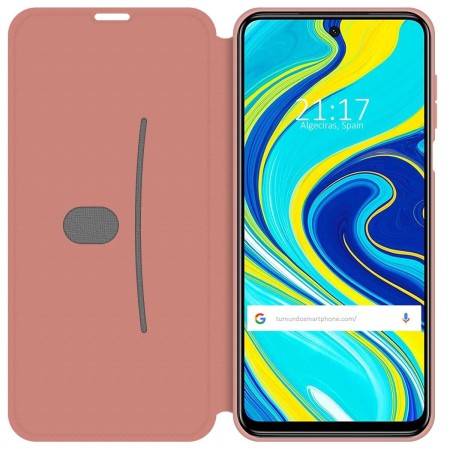 Funda Silicona Líquida con Tapa para Xiaomi Redmi Note 9S / Note 9 Pro color Rosa Pastel