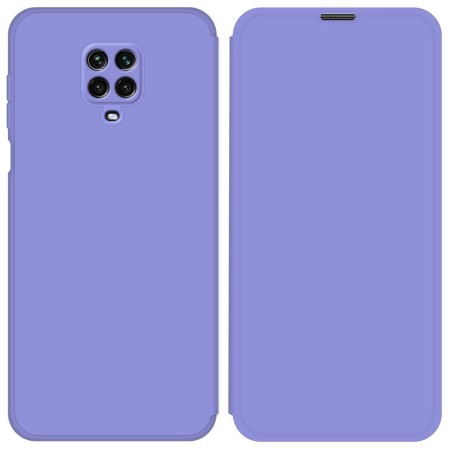 Funda Silicona Líquida con Tapa para Xiaomi Redmi Note 9S / Note 9 Pro color Morado Pastel