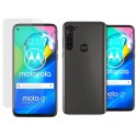 Pack 2 En 1 Funda Gel Transparente + Protector Cristal Templado para Motorola Moto G8 Power