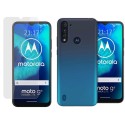 Pack 2 En 1 Funda Gel Transparente + Protector Cristal Templado para Motorola Moto G8 Power Lite