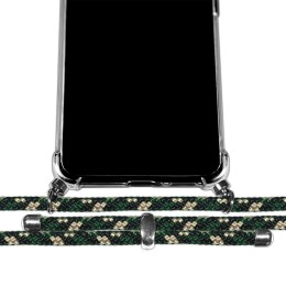 Funda Colgante Transparente para Xiaomi POCO X3 NFC / X3 PRO con Cordon Verde / Dorado 2
