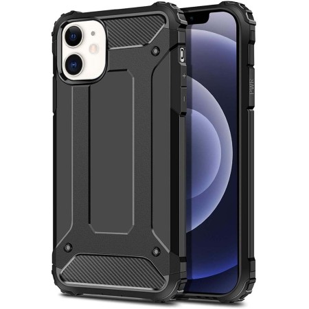 Funda Tipo Hybrid Tough Armor (Pc+Tpu) Negra para Iphone 12 Mini (5.4)