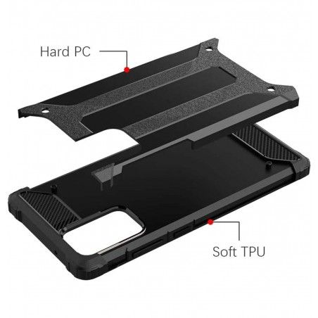 Funda Tipo Hybrid Tough Armor (Pc+Tpu) Negra para  Samsung Galaxy Note 20