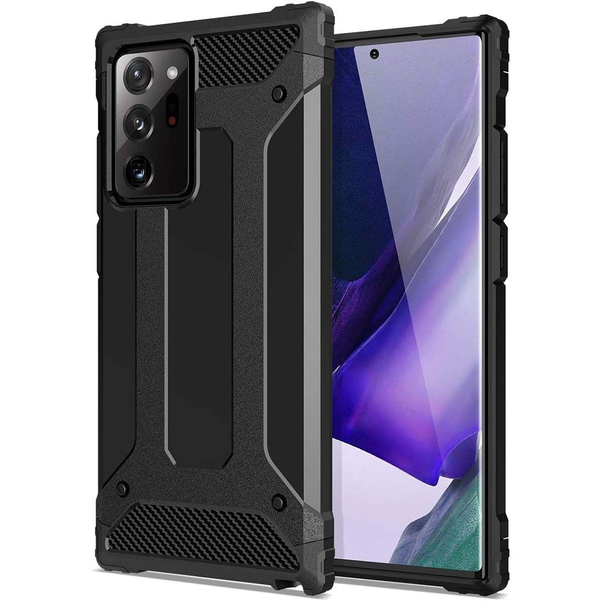 Funda Tipo Hybrid Tough Armor (Pc+Tpu) Negra para  Samsung Galaxy Note 20 Ultra