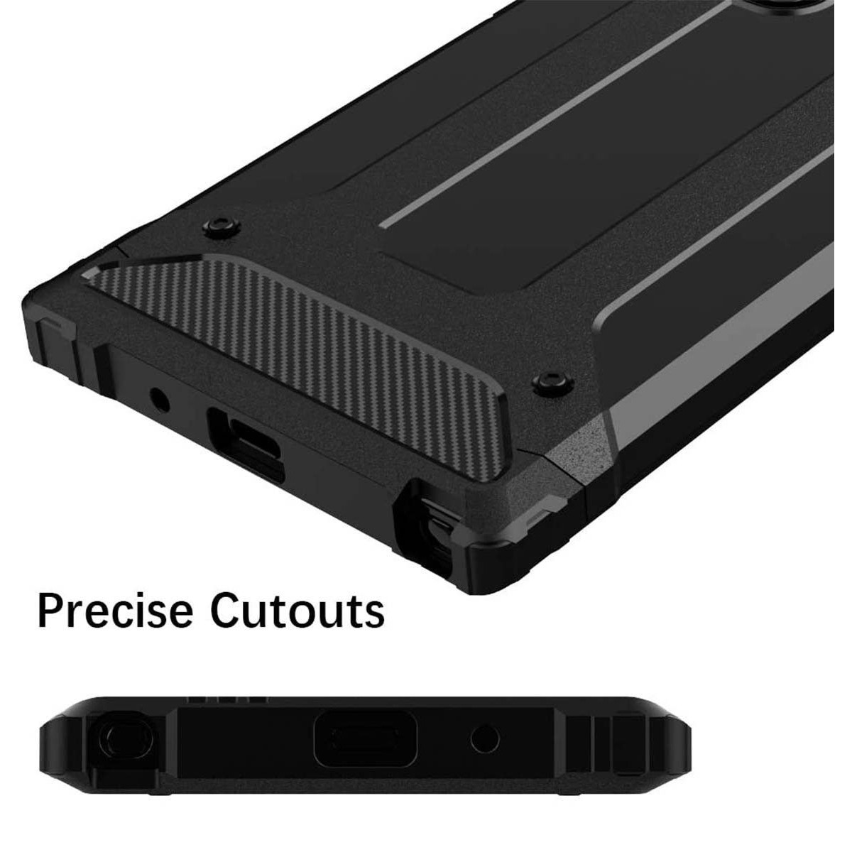 Funda Tipo Hybrid Tough Armor (Pc+Tpu) Negra para  Samsung Galaxy Note 20 Ultra