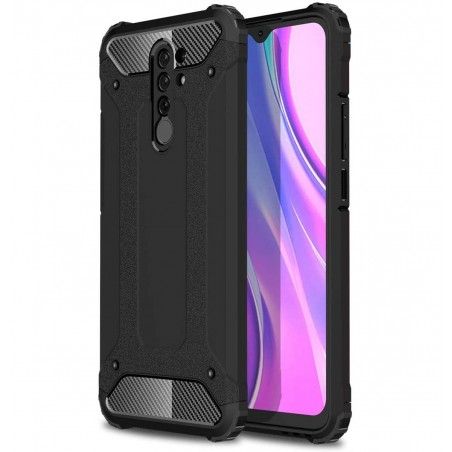 Funda Tipo Hybrid Tough Armor (Pc+Tpu) Negra para  Xiaomi Redmi 9