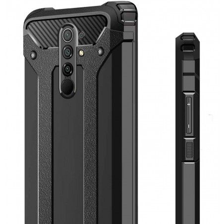 Funda Tipo Hybrid Tough Armor (Pc+Tpu) Negra para  Xiaomi Redmi 9