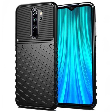 Funda Gel Flexible Thunder Armor Rugged para Xiaomi Redmi 9 color Negra