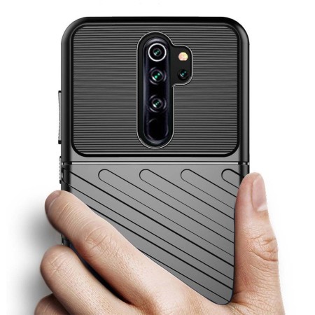 Funda Gel Flexible Thunder Armor Rugged para Xiaomi Redmi 9 color Negra