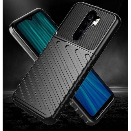 Funda Gel Flexible Thunder Armor Rugged para Xiaomi Redmi 9 color Negra
