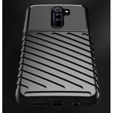 Funda Gel Flexible Thunder Armor Rugged para Xiaomi Redmi 9 color Negra
