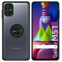 Funda Mate con Borde Verde y Anillo Giratorio 360 para Samsung Galaxy M51