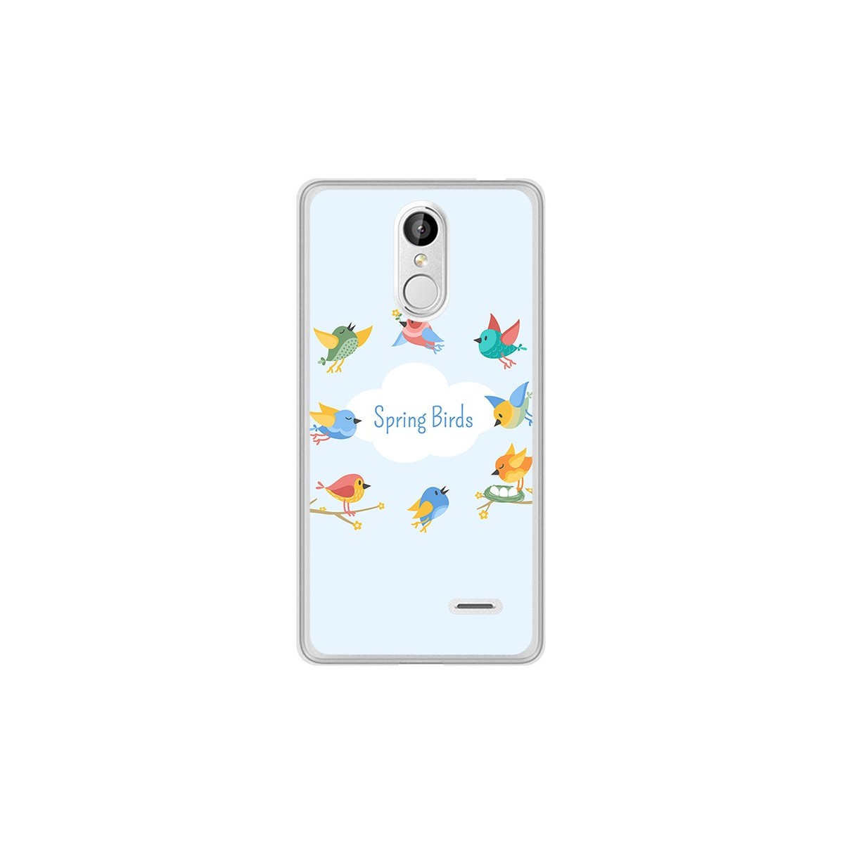 Funda Gel Tpu para Leagoo M5 Diseño Spring Birds Dibujos