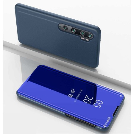 Funda Flip Cover Clear View para Xiaomi Mi Note 10 Lite color Azul