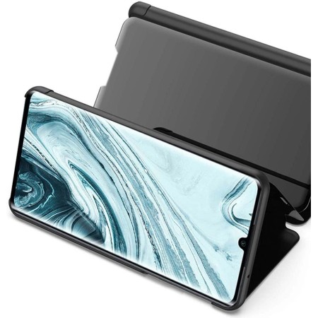 Funda Flip Cover Clear View para Xiaomi Mi Note 10 Lite color Azul