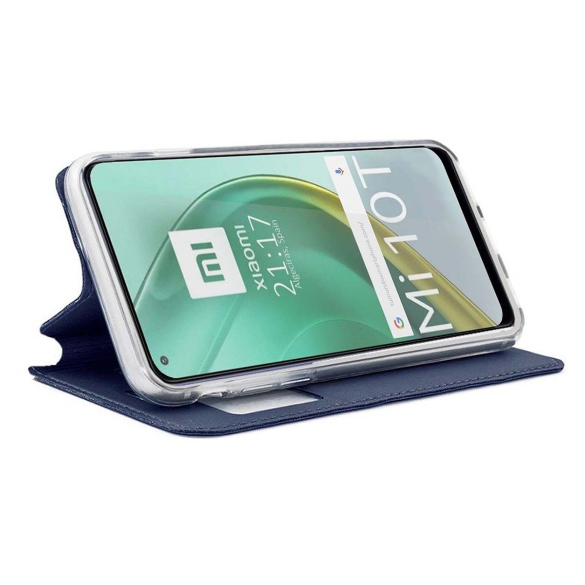 Funda Libro Soporte con Ventana para Xiaomi Mi 10T / Mi 10T Pro color Azul
