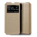 Funda Libro Soporte con Ventana para Xiaomi Mi 10T / Mi 10T Pro color Dorada