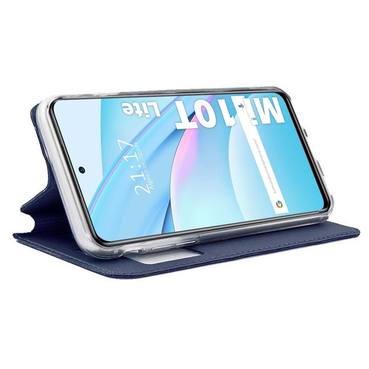 Funda Libro Soporte con Ventana para Xiaomi Mi 10T Lite Color Azul