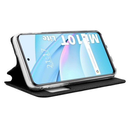Funda Libro Soporte con Ventana para Xiaomi Mi 10T Lite Color Negra
