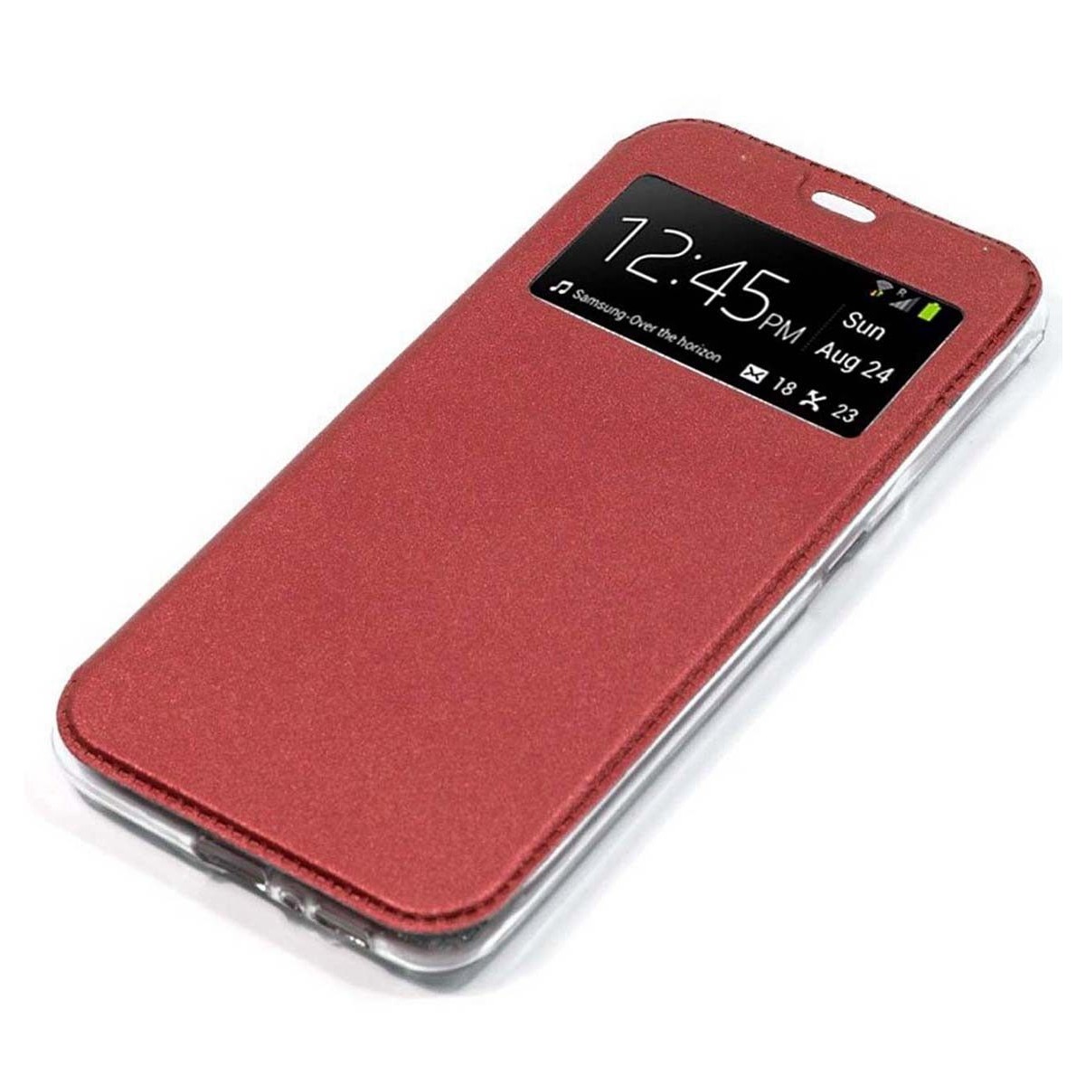 Funda Libro Soporte con Ventana para Xiaomi Mi 10T Lite Color Roja