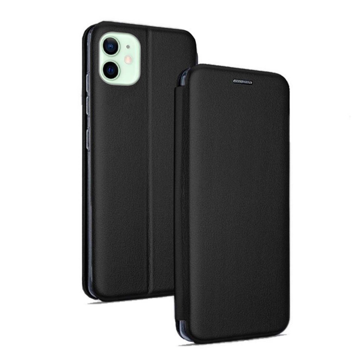 Funda Libro Soporte Magnética Elegance Negra para Iphone 12 / 12 Pro (6.1)