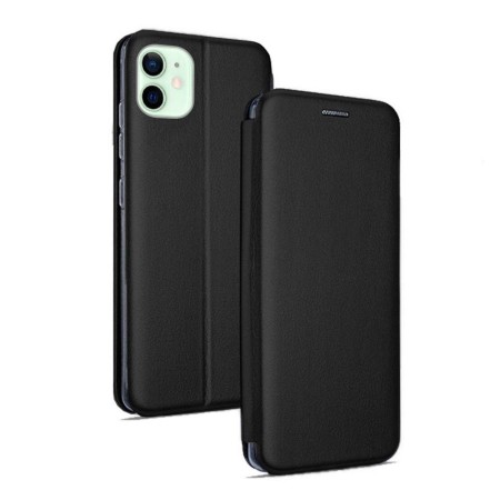 Funda Libro Soporte Magnética Elegance Negra para Iphone 12 / 12 Pro (6.1)